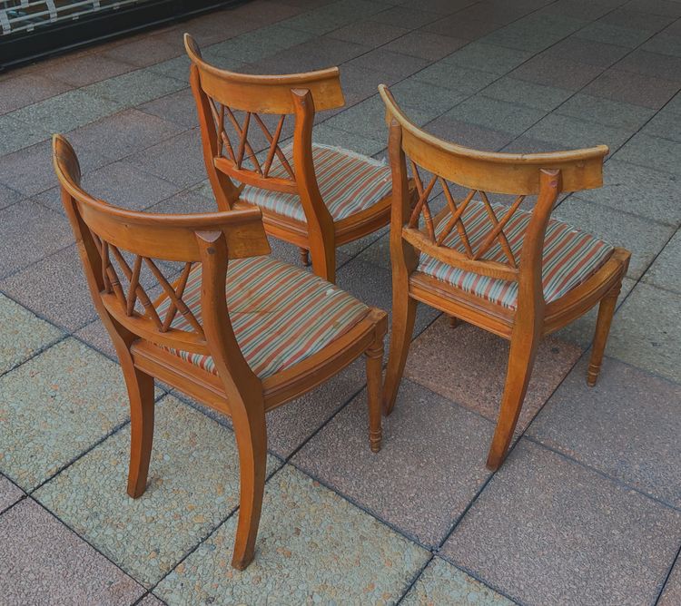 Three Directoire chairs