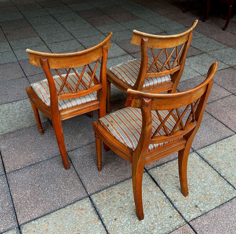 Three Directoire chairs