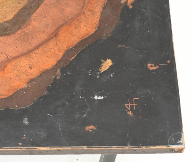Coffee table cut from a tree trunk