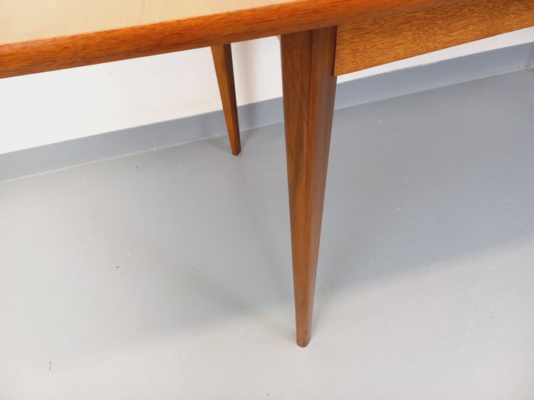 Vintage Scandinavian 50's 60's rectangular teak dining table with extensions