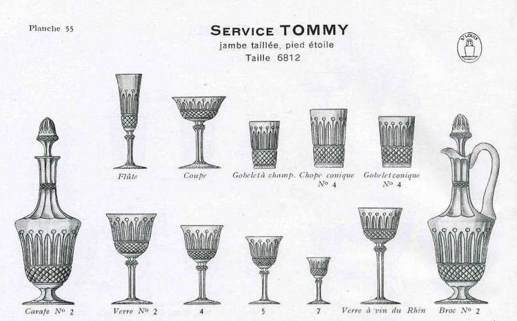 Large Saint Louis crystal wine decanter, Tommy model - 36cm