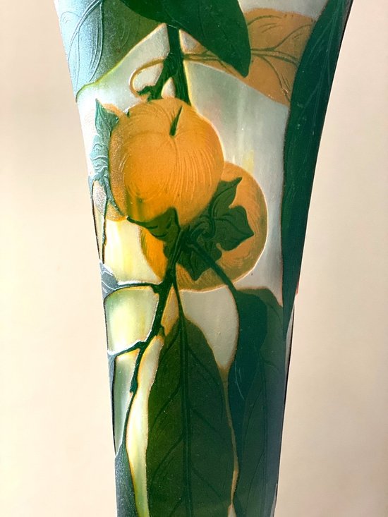 Daum Art Nouveau vase with khakis