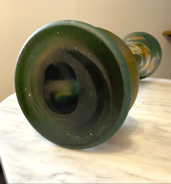 Daum Art Nouveau vase with khakis