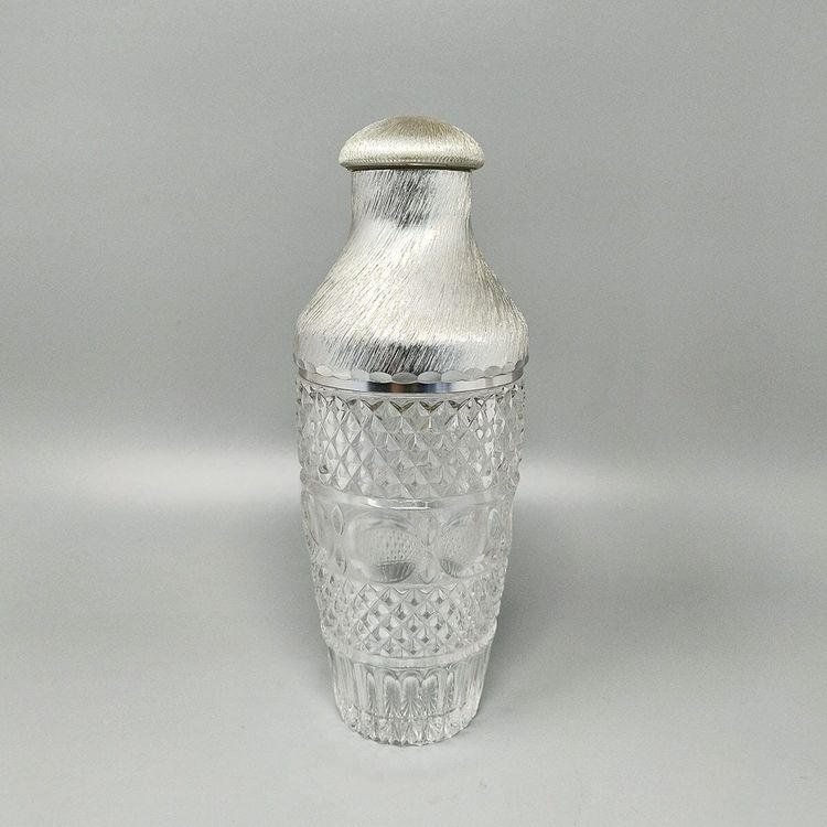 1960er Jahre Wunderschöner Cocktail-Shaker aus geschliffenem Kristall von Arir. Hergestellt in Italien.