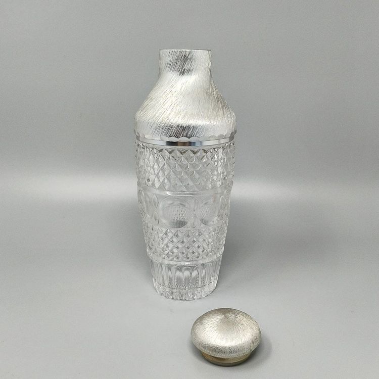 1960er Jahre Wunderschöner Cocktail-Shaker aus geschliffenem Kristall von Arir. Hergestellt in Italien.