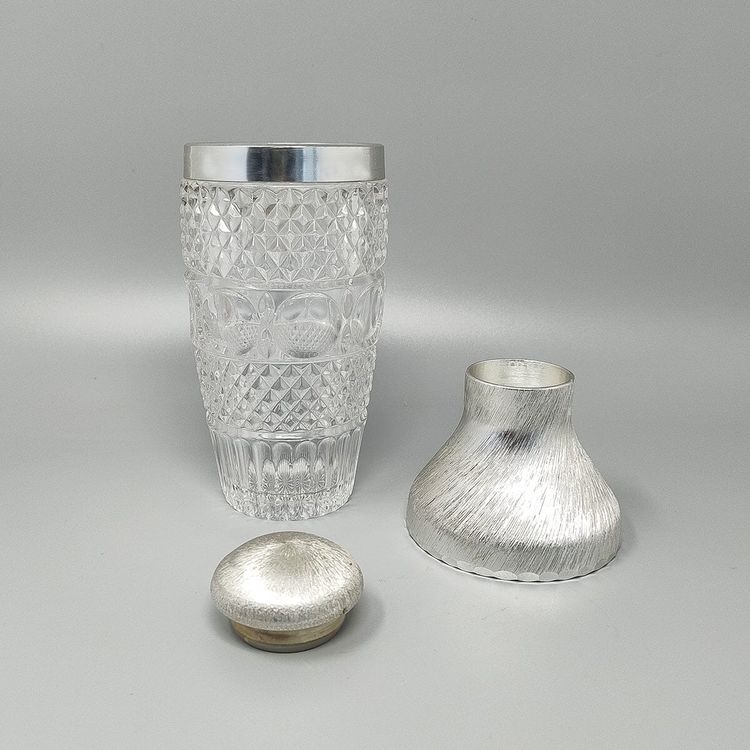 1960er Jahre Wunderschöner Cocktail-Shaker aus geschliffenem Kristall von Arir. Hergestellt in Italien.