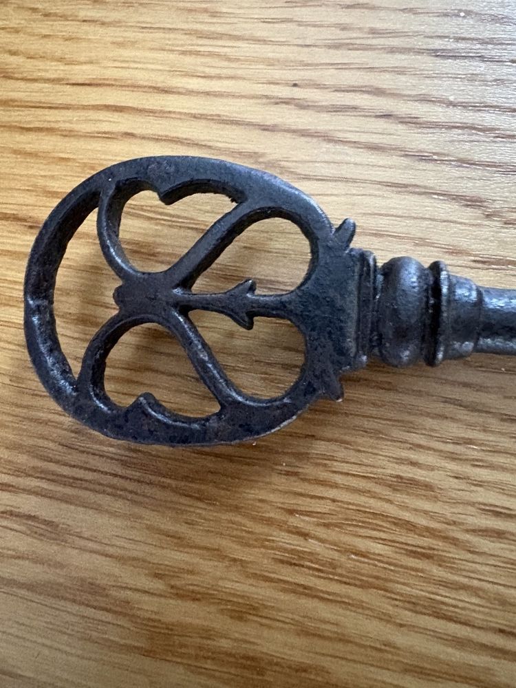 Wrought iron wedding key 17th century