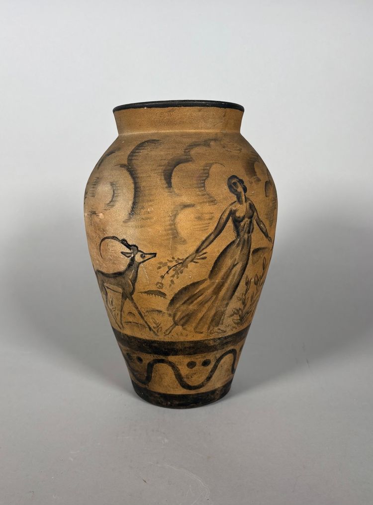 René BUTHAUD (1886-1986) Large ovoid vase - The Dancers
