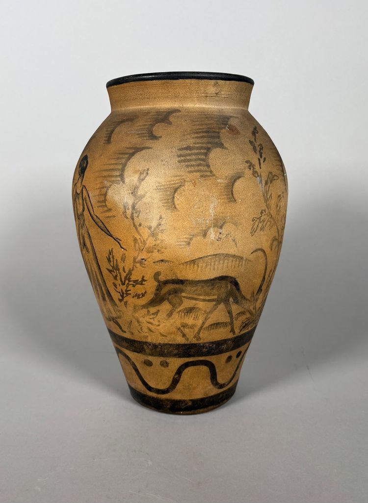 René BUTHAUD (1886-1986) Large ovoid vase - The Dancers