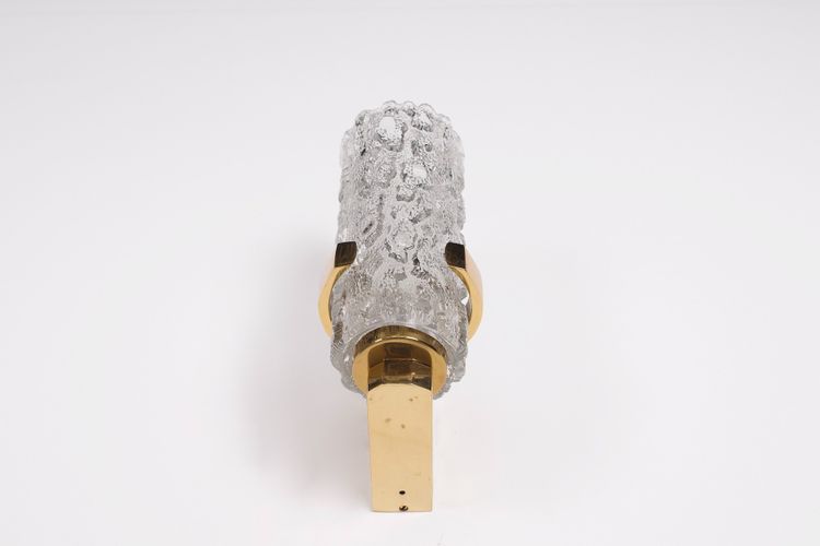 Brutalistische Wandleuchten aus massivem Messing