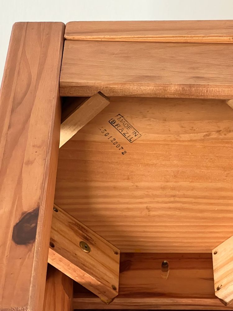 Paar brasilianische Hocker aus exotischem Holz