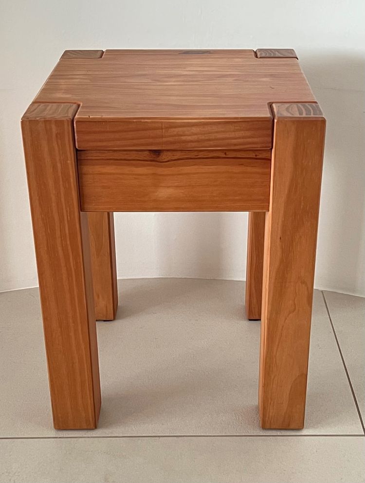 Paar brasilianische Hocker aus exotischem Holz