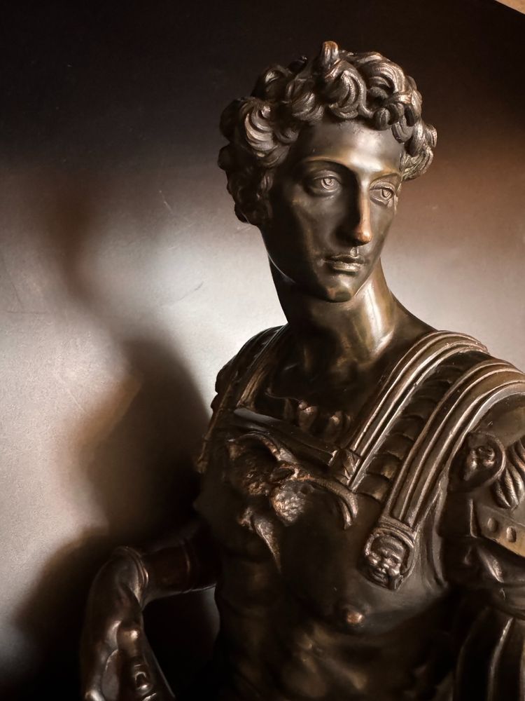 Large bronze sculpture, Julien de Medici 19th century (Michelangelo) 51 cm.