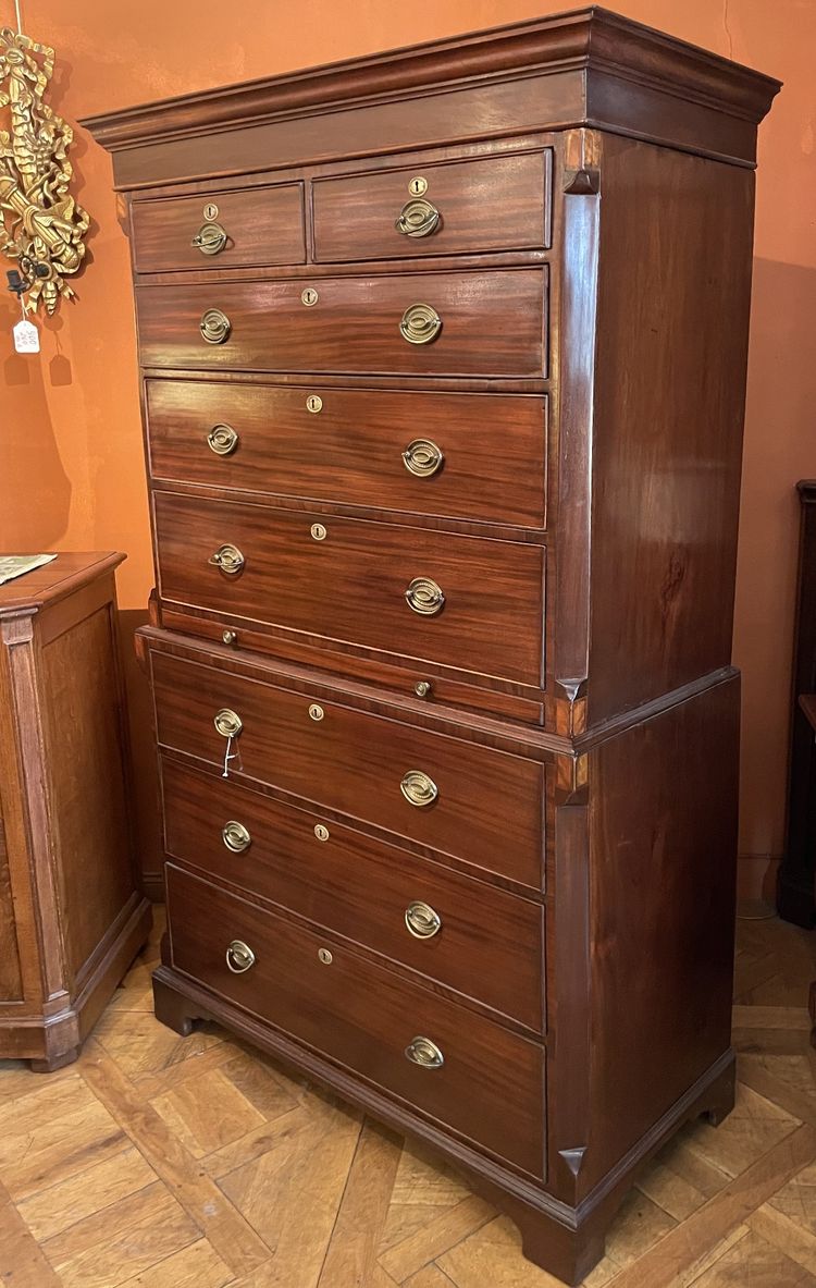 tallboy sagt chest on chest aus mahagoni -18° Jahrhundert