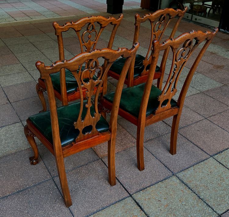 Four mahogany Chippendale style.