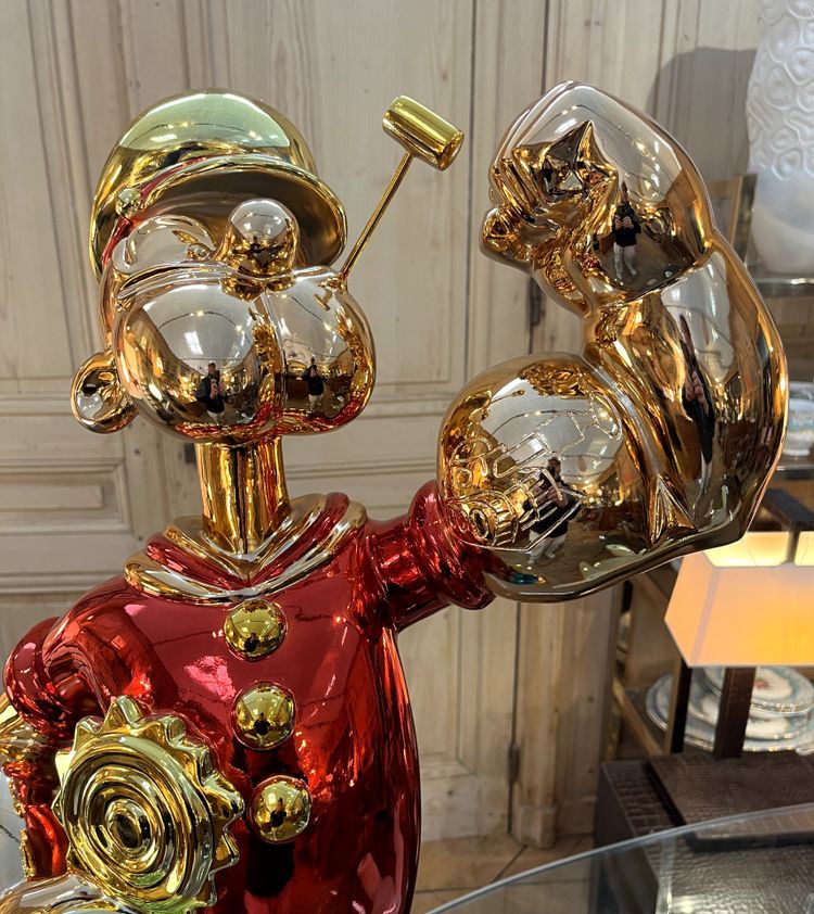 Jeff Koons (inspiré de) Importante sculpture de Popeye