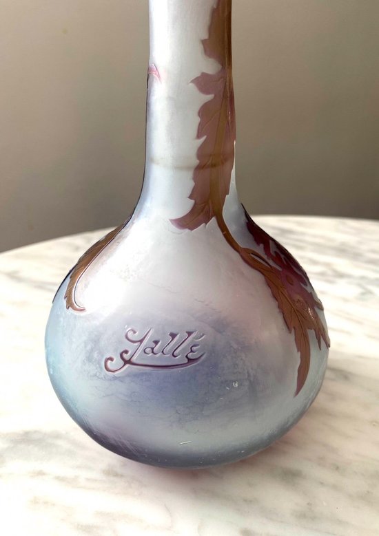 Gallé Art Nouveau Vase Aux Sureaux