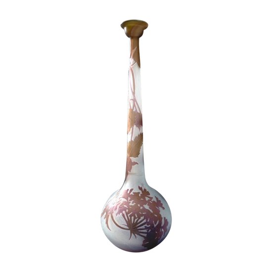 Gallé Art Nouveau Vase Aux Sureaux
