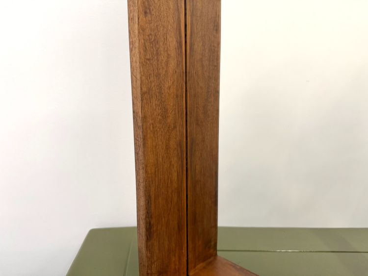 Square modernist wooden mirror - Scandinavian style, 70s
