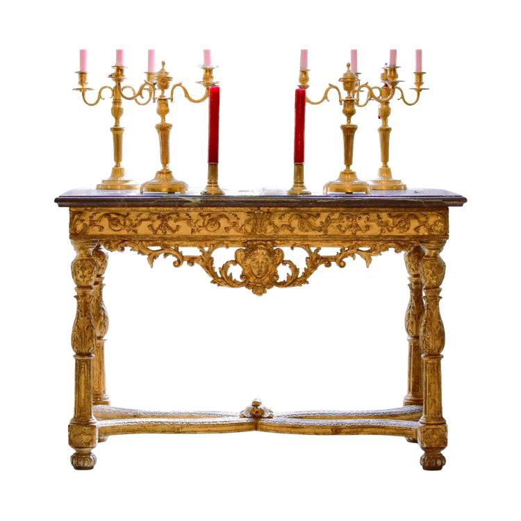 Console en bois doré Louis XIV