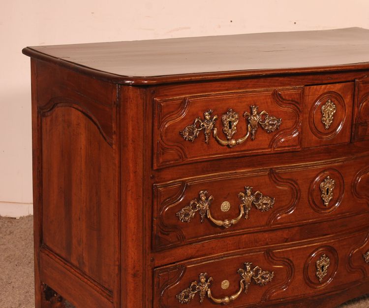 Cassettone parigino in noce di epoca Regency - XVIII secolo