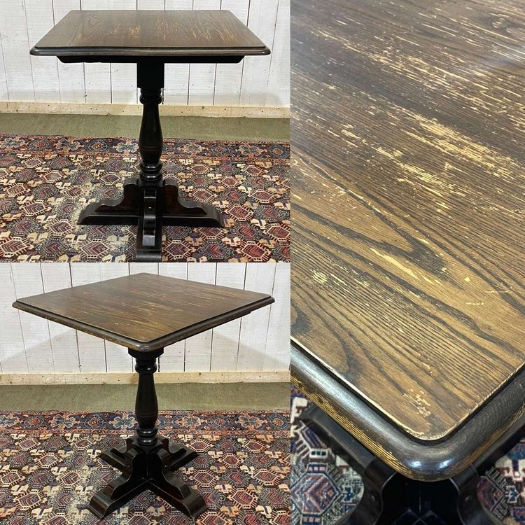 English elm bistro table from the 1970s
