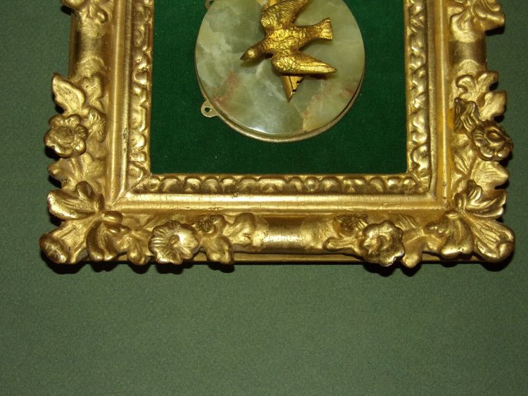  Colombe, Bronze Dans  Cadre époque 17ème, Louis XIV.