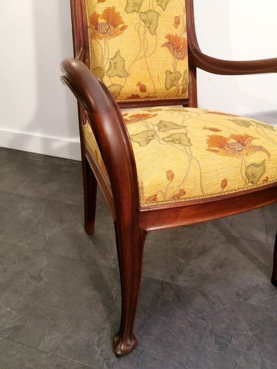 Louis Majorelle Pair Of Art Nouveau Armchairs