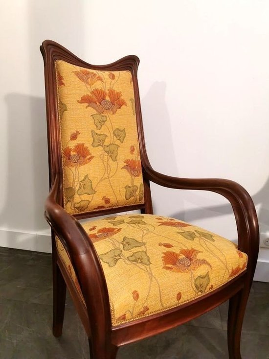 Louis Majorelle Pair Of Art Nouveau Armchairs