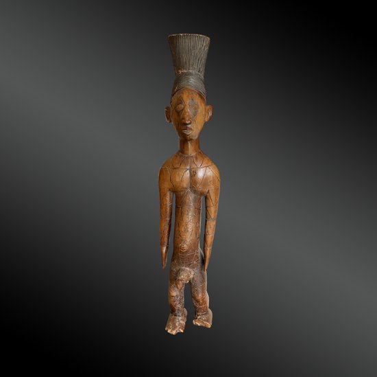 ANTHROPOMOPRHE STATUETTE Beli Culture Mangbetu, Demokratische Republik Kongo Erste Hälfte des 20. Jahrhunderts