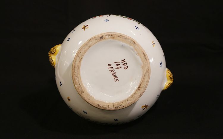 Desvres earthenware bottle