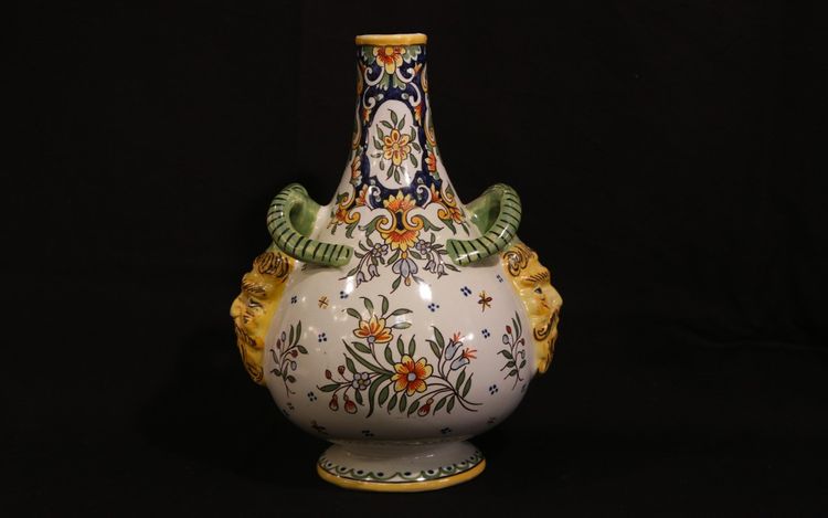 Desvres earthenware bottle