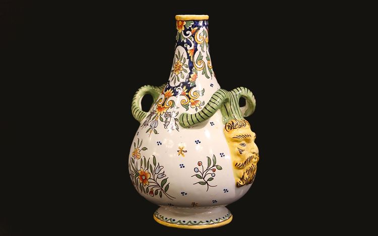 Desvres earthenware bottle