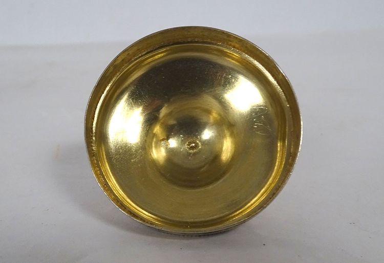 Sick travel ciborium silver vermeil Minerve stones Rhine cross 19th century