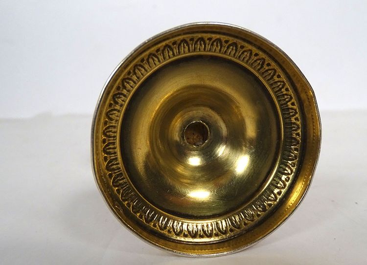 Sick travel ciborium silver vermeil Minerve stones Rhine cross 19th century