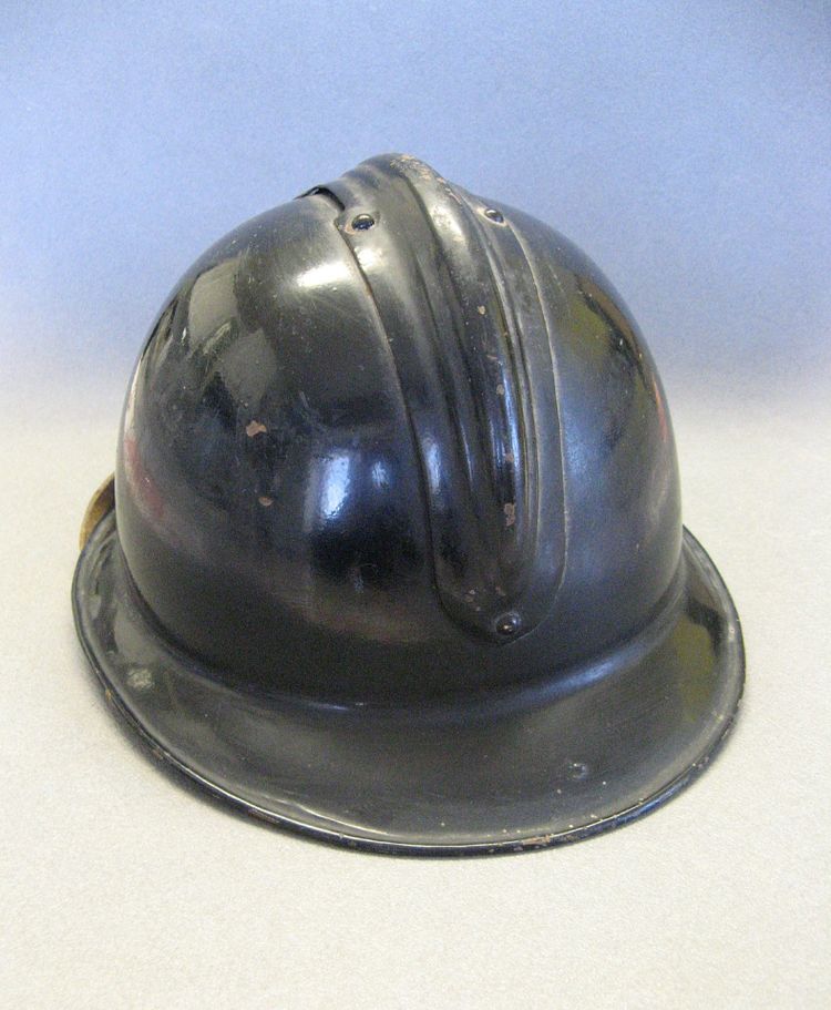 Adrian WWII Factory Fire Helmet 39/45.