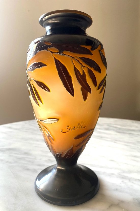Vaso Gallé Art Nouveau Aux Olives