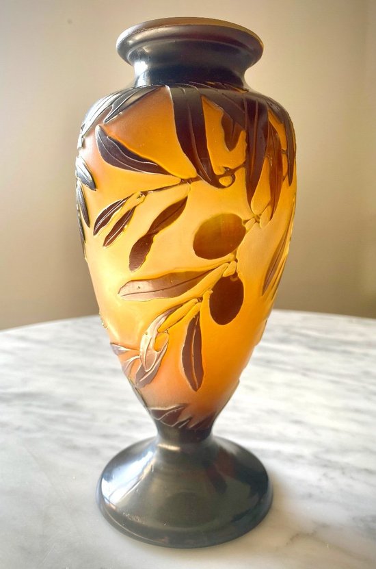 Vaso Gallé Art Nouveau Aux Olives