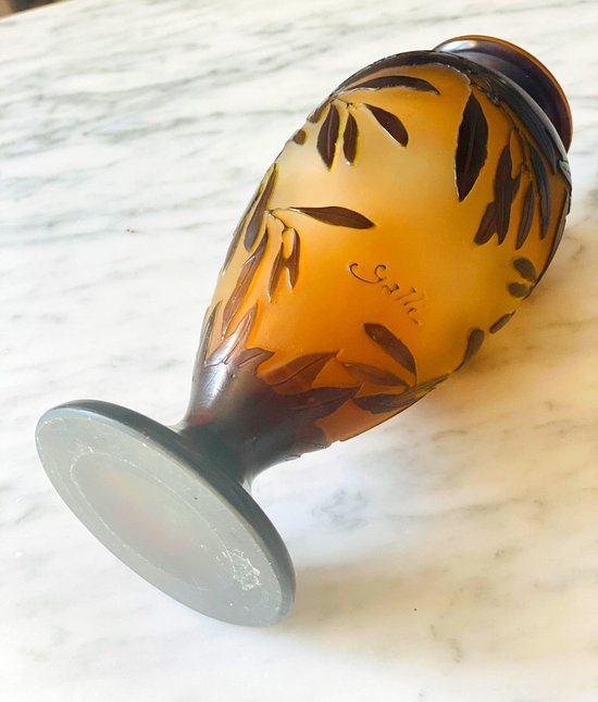 Vaso Gallé Art Nouveau Aux Olives