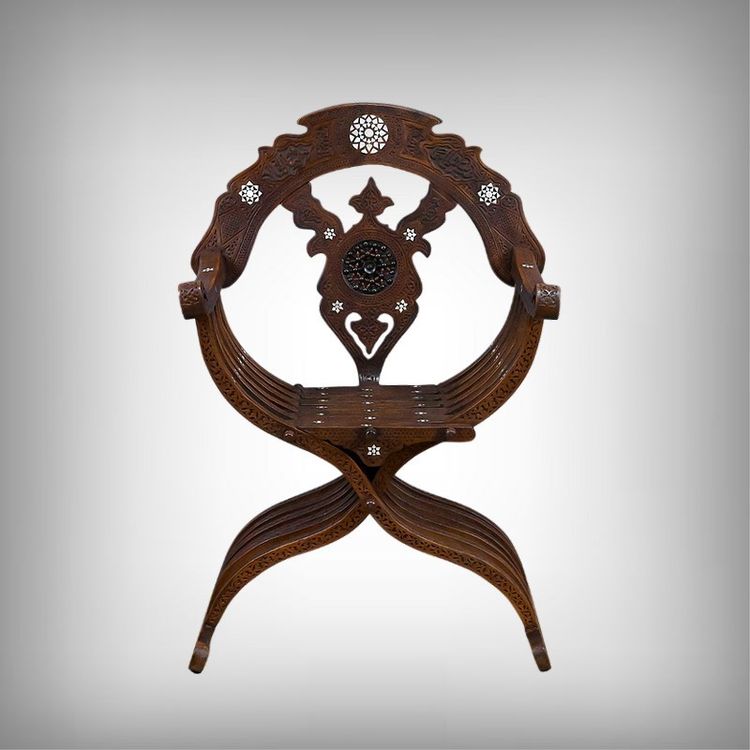 Syrian walnut armchair - Late 19th century