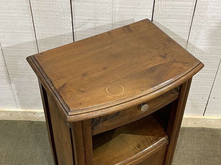 Comodino Art Déco in rovere degli anni '50