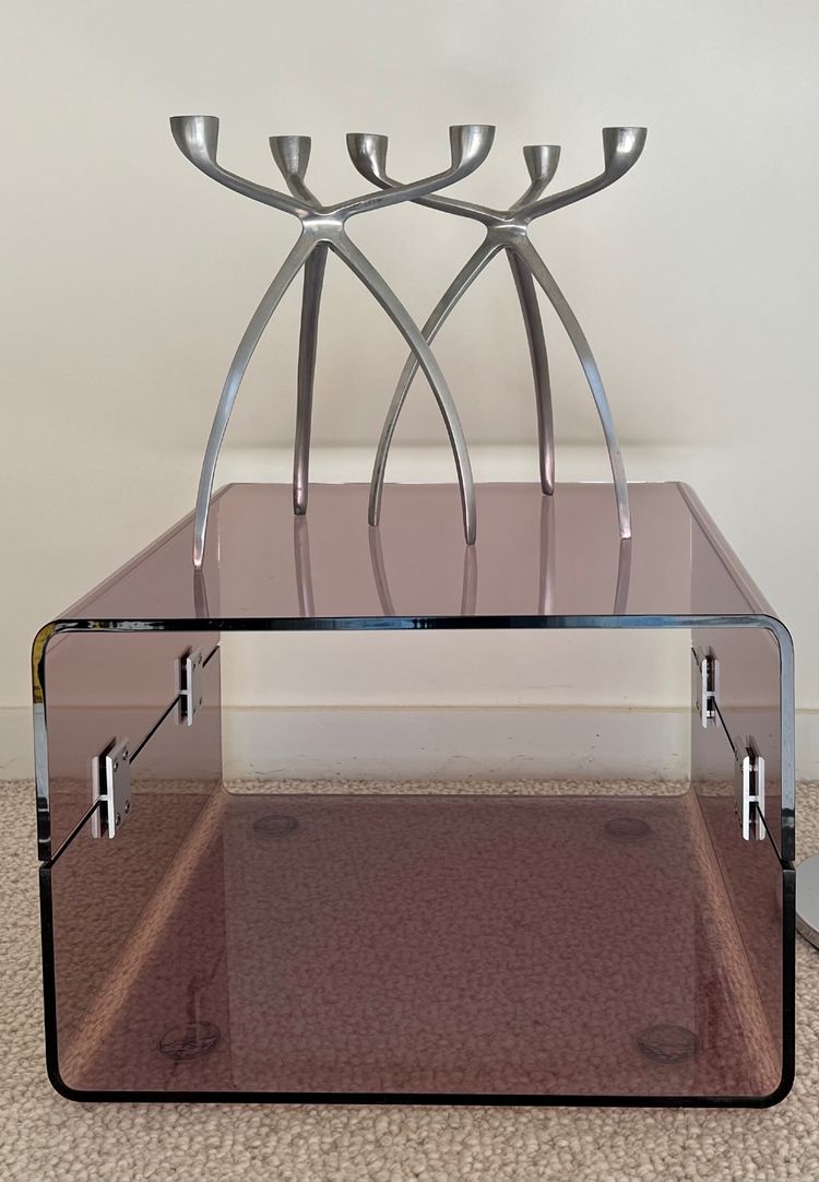 Aluminium tripod candlesticks for De Bijenkorf, Netherlands 1970s