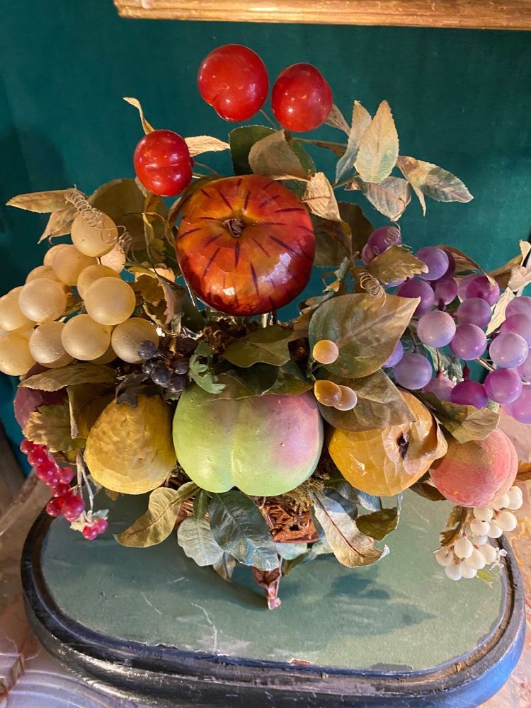 Napoleon III Globe with Fruit Basket in Papier-Mâché