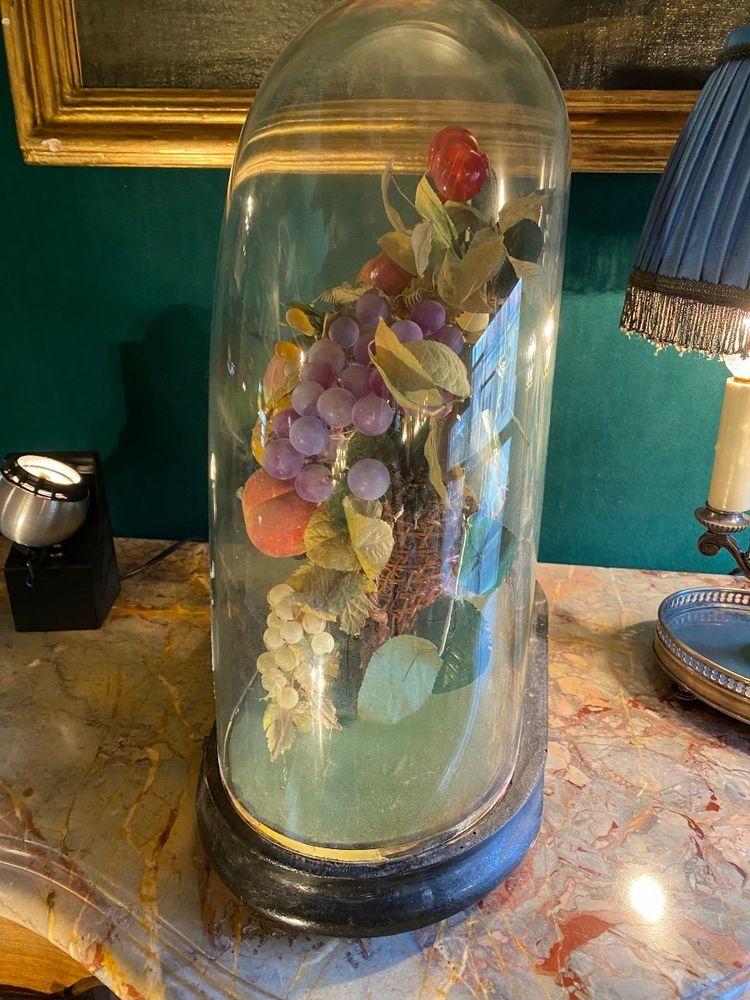 Napoleon III Globe with Fruit Basket in Papier-Mâché