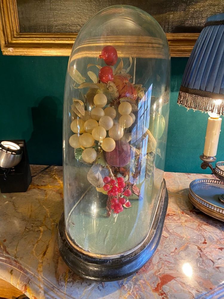 Napoleon III Globe with Fruit Basket in Papier-Mâché
