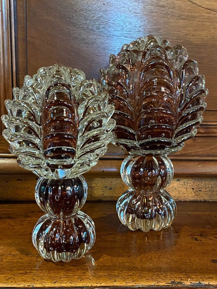Paire De Boules En Verre De Murano, Circa 1970-1980