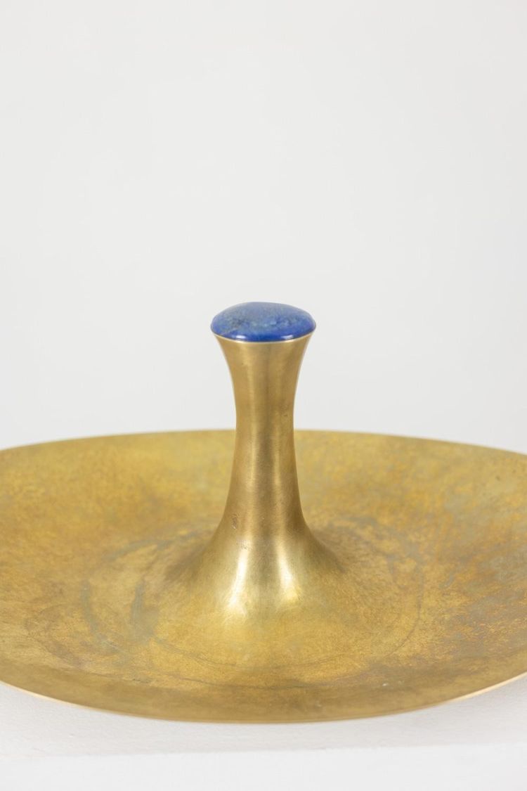 Philippe Hiquily. Hammered and gilded bronze cup. Signed. 1980s. LS67186008