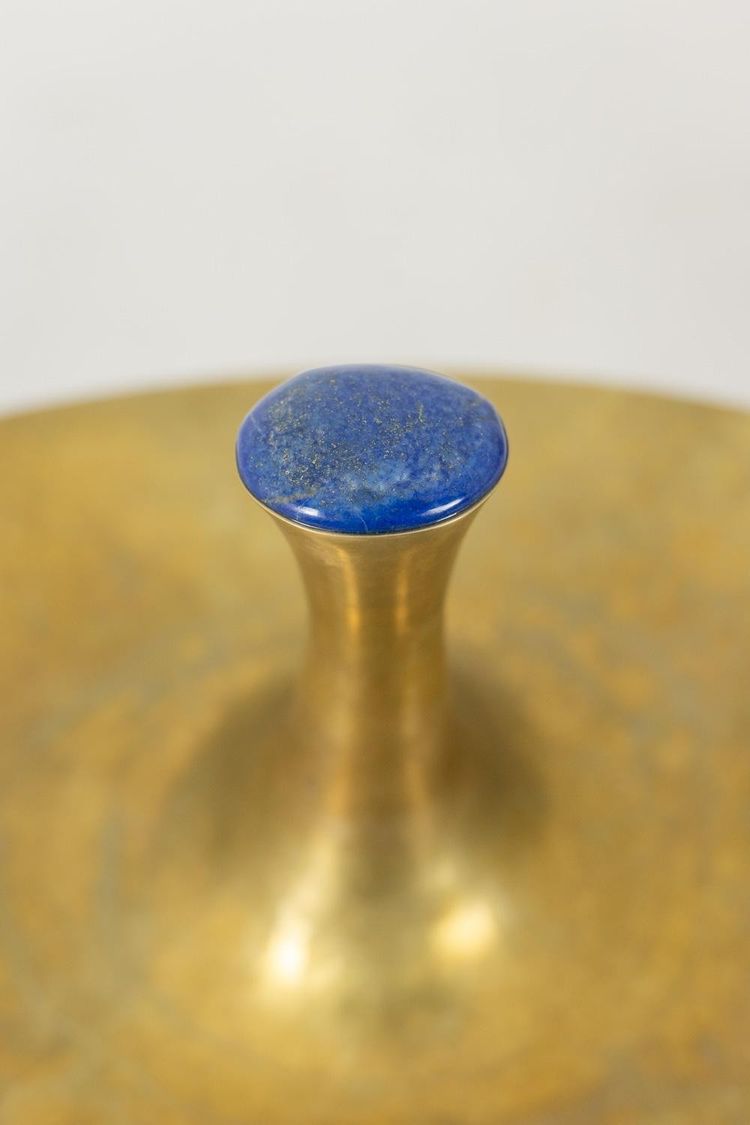 Philippe Hiquily. Hammered and gilded bronze cup. Signed. 1980s. LS67186008