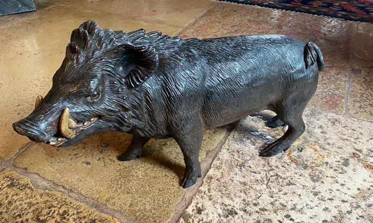 Rare Terracotta Boar, Austrian, Late 19th Century