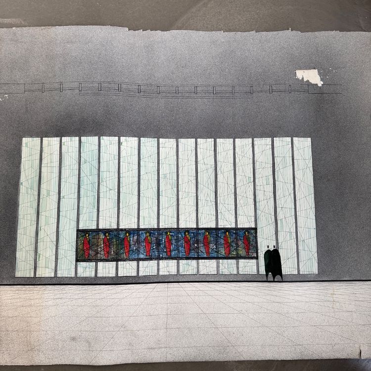 Architectural drawing project 1960 by René Vachez